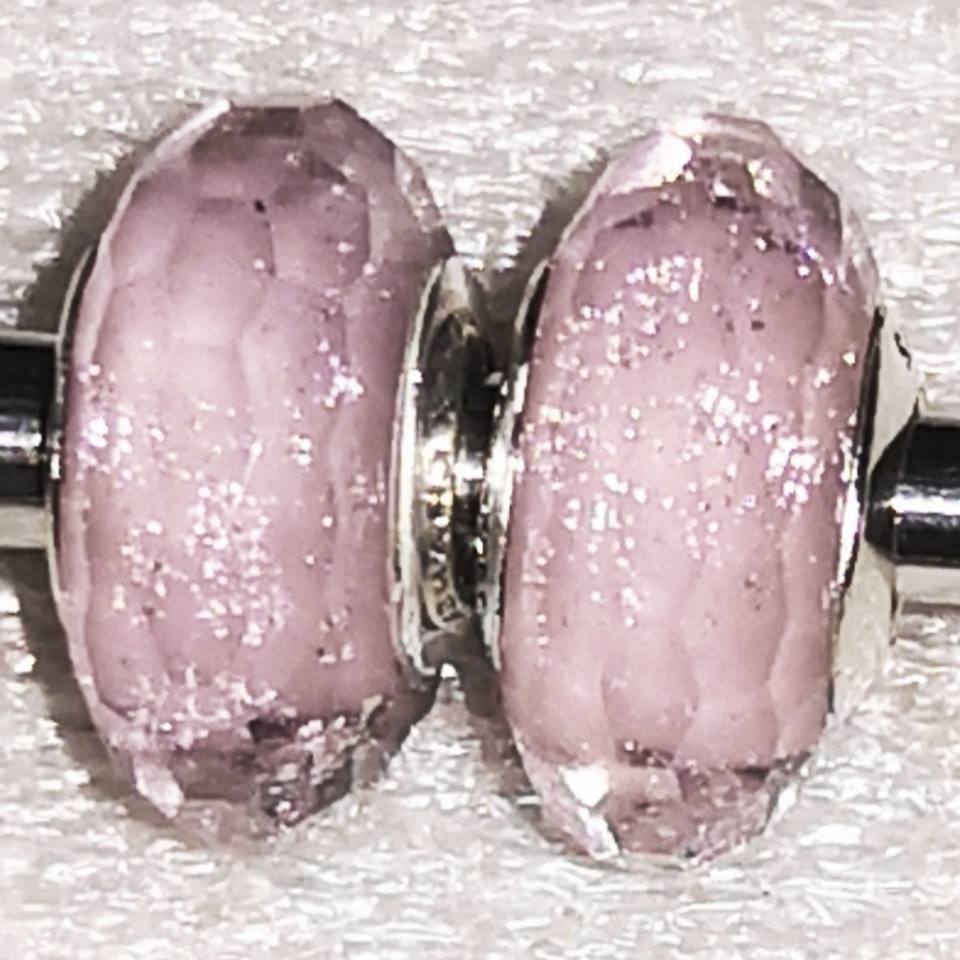 2 Beautiful And Authentic Glass Muranos Hallmark S925 Light Pink 35$